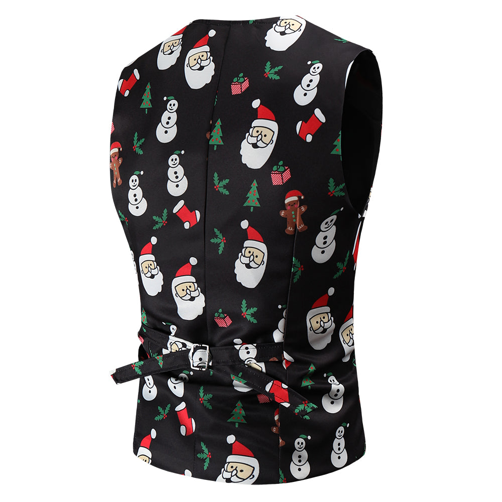 Men's Christmas Printed Vest Suit #2TZMK46 - Suits | Multicolour / M