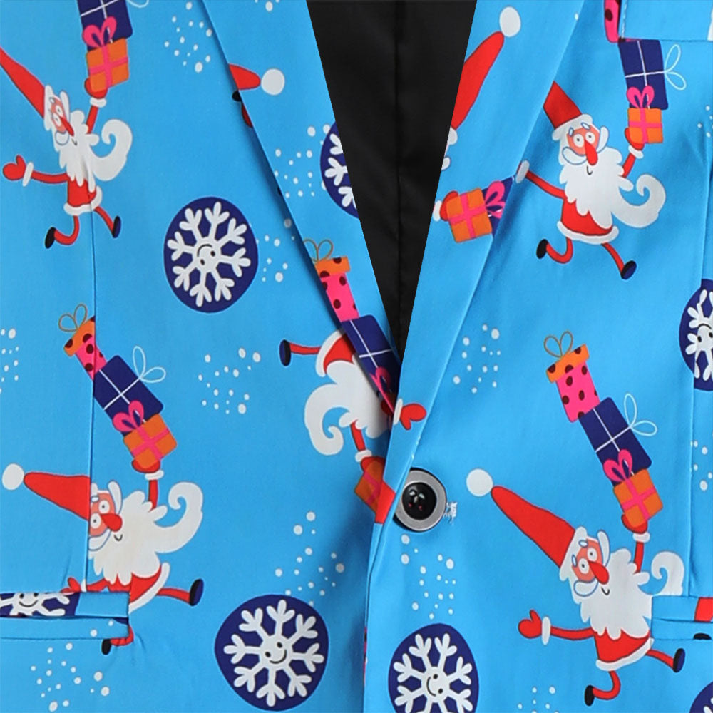 Men's Fresh Printed Suit #2TZ652 - Suits | Blue / M