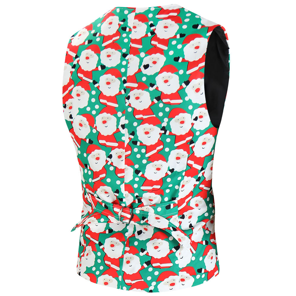 Men's Christmas Printed Vest Suit #2TZMK632 - Suits | Multicolour / M