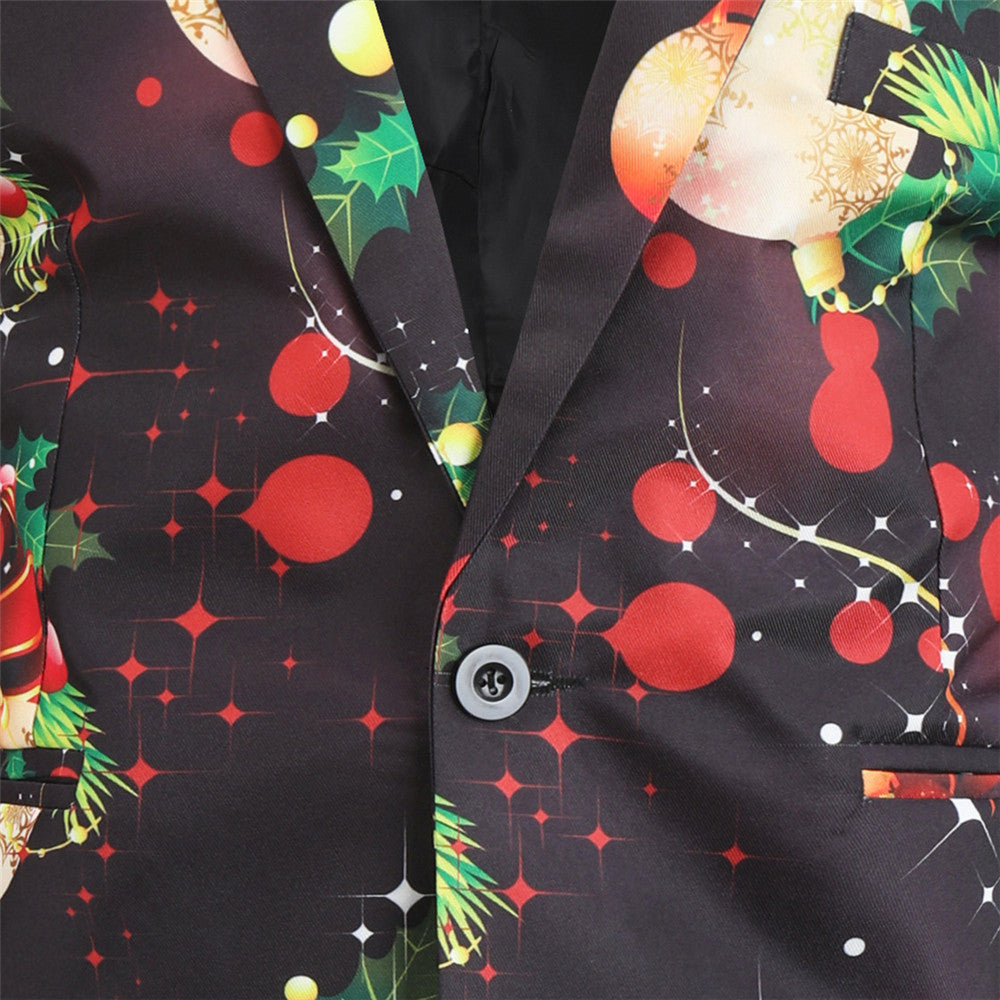 Men's Christmas Print Blazer #X28 - Blazers | Multicolour / M