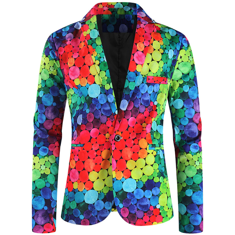 Men's Multi-Color Printed Suit #2TZ234 - Suits | Multicolour / M