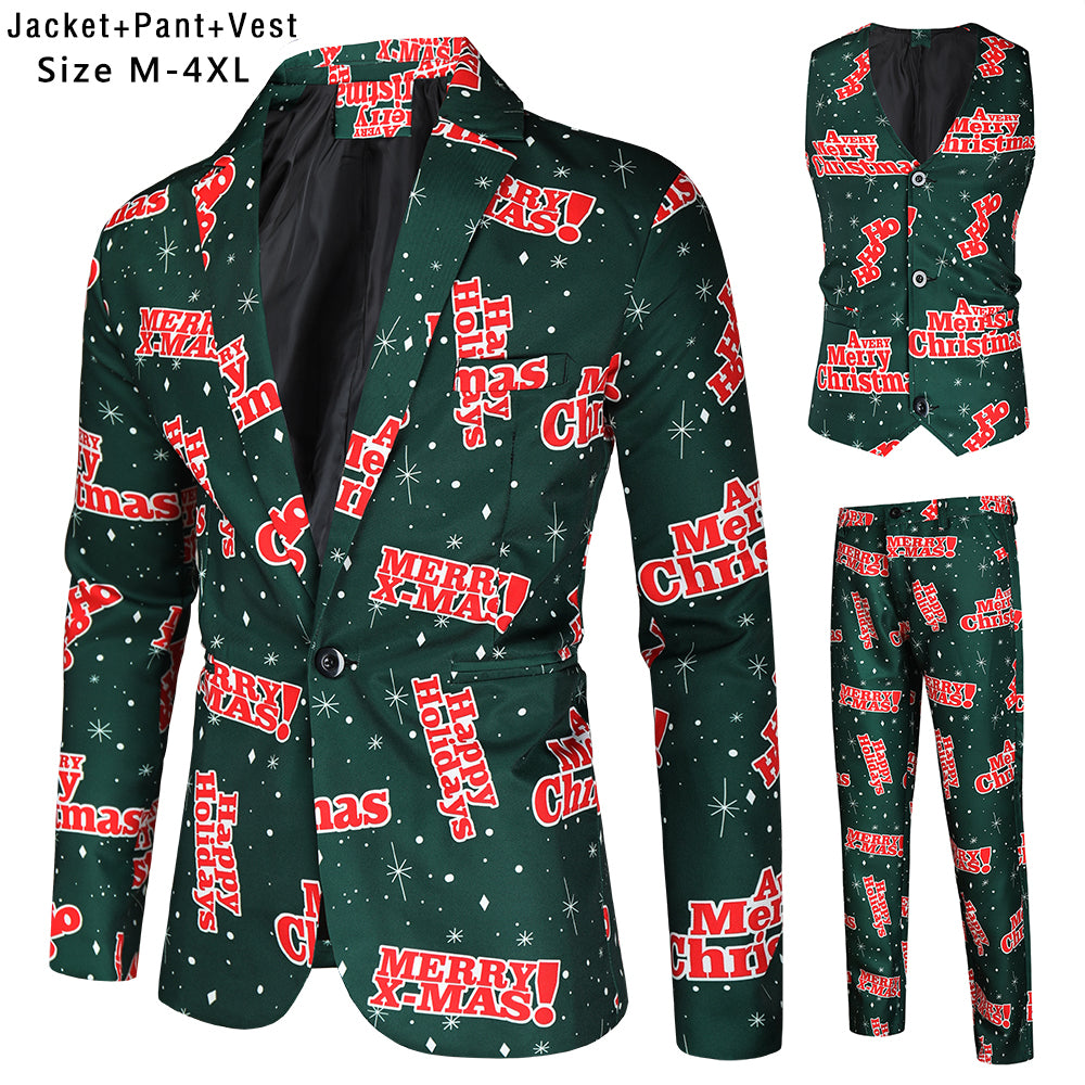 Men's Stylish Three Piece Suit #3TZMK39 - Suits | Multicolour / M