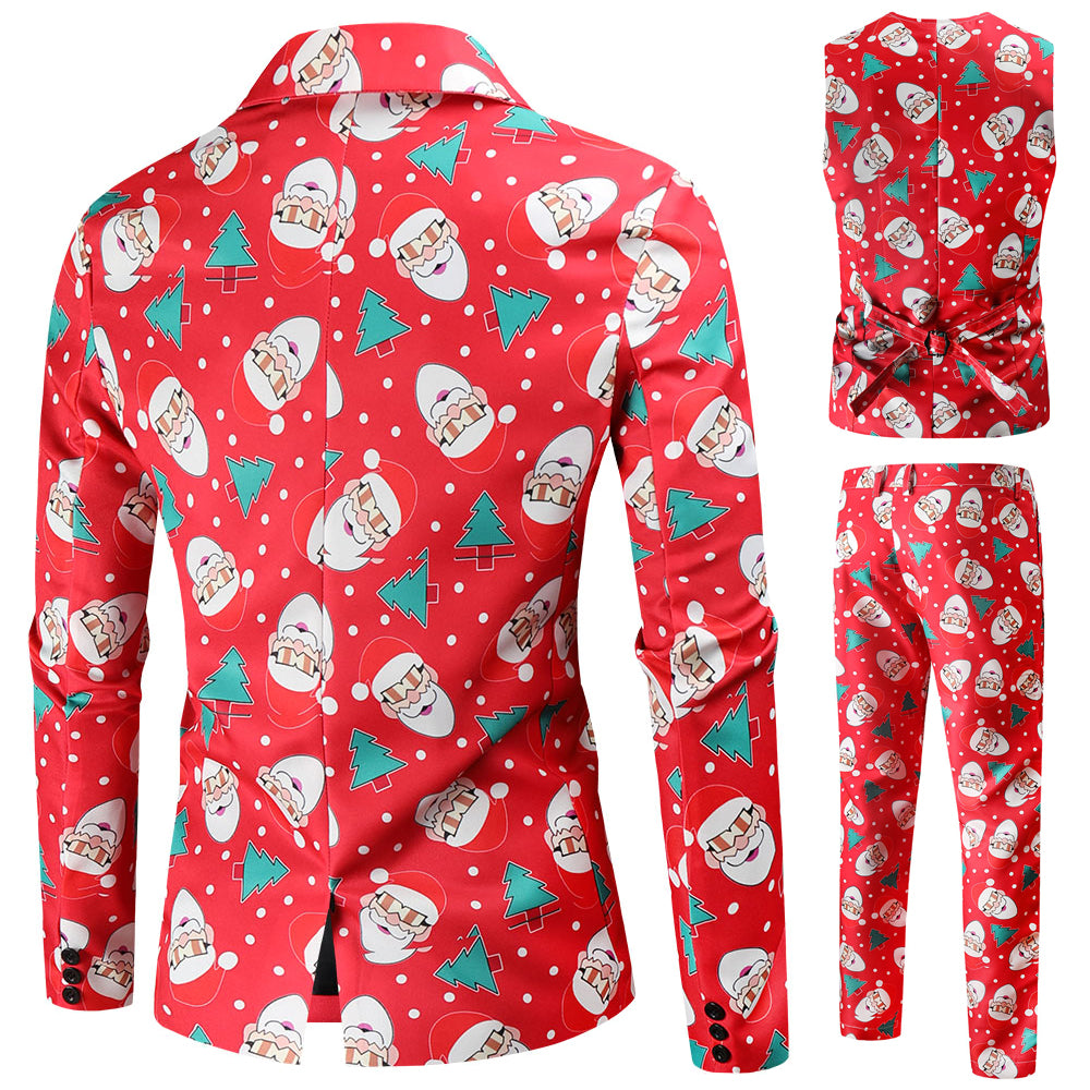 Men's Christmas Three Piece Suit #3TZMK54 - Suits | Multicolour / M