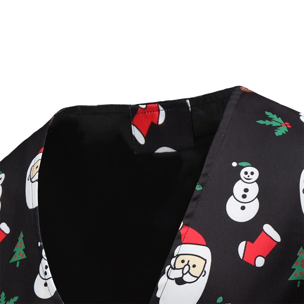 Men's Christmas Printed Vest Suit #2TZMK46 - Suits | Multicolour / M