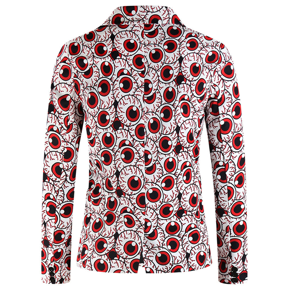 Men's Halloween Eyeball Blazer #X120 - Blazers | Multicolour / M