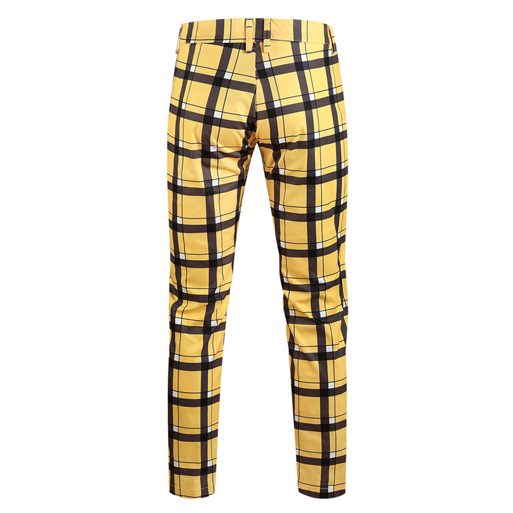Men’s Checkered Suit #2TZ6020 - Suits | Yellow Plaid / M