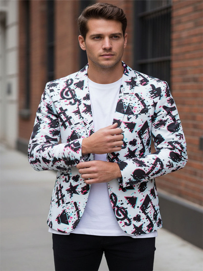 Music Print Suit Set