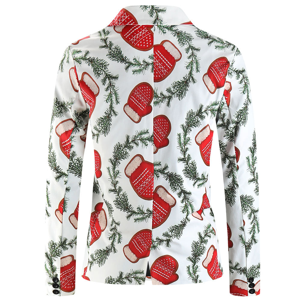 Men's Christmas Gloves Blazer #X651 - Blazers | Multicolour / M