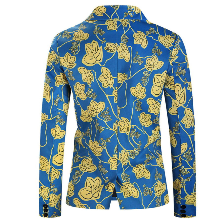 Men's Elegant Printed Blazer #X323 - Blazers | Multicolour / M