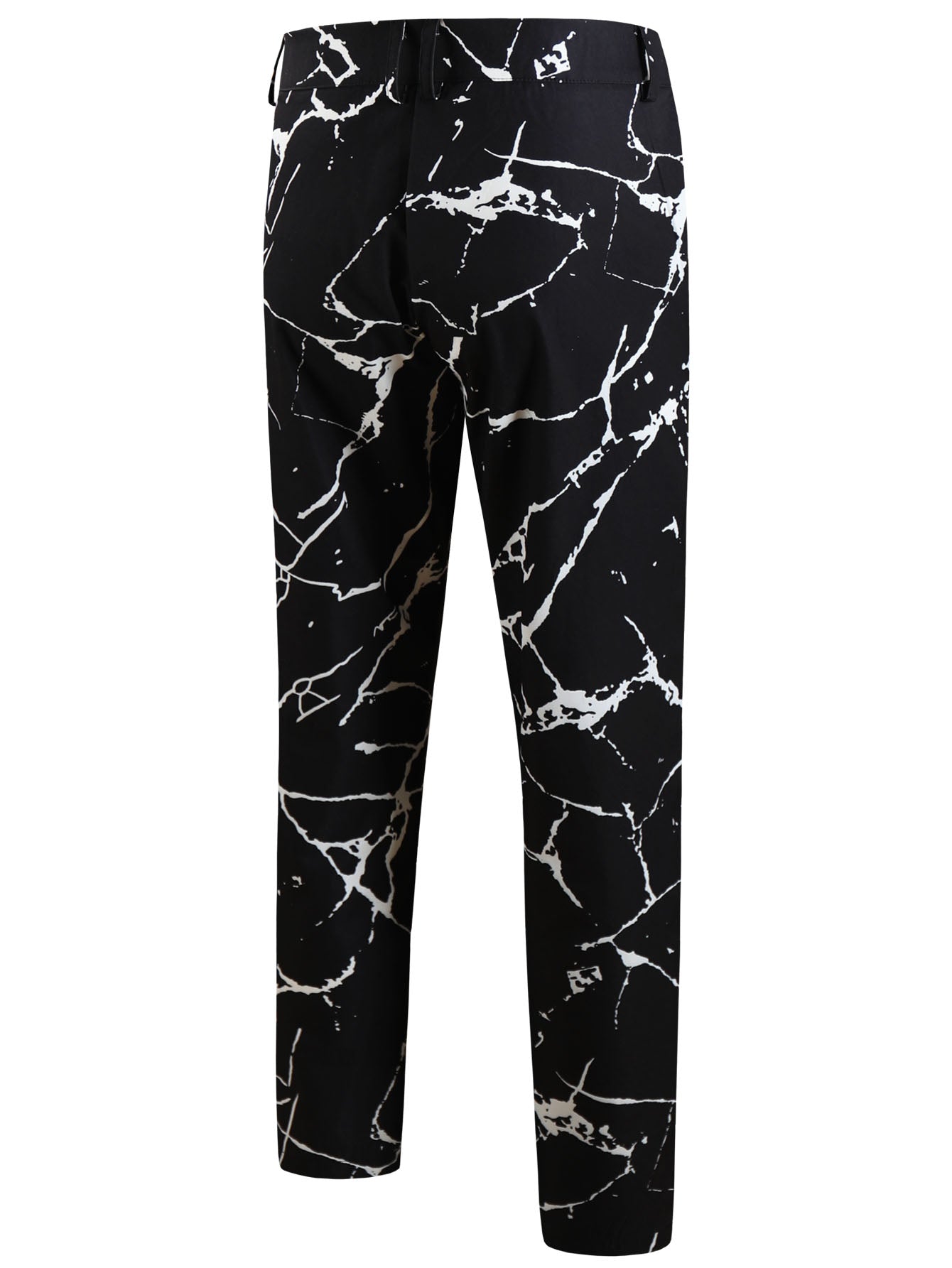 Black Casual Lightning-Print Men's Pants - Pants | Black / M