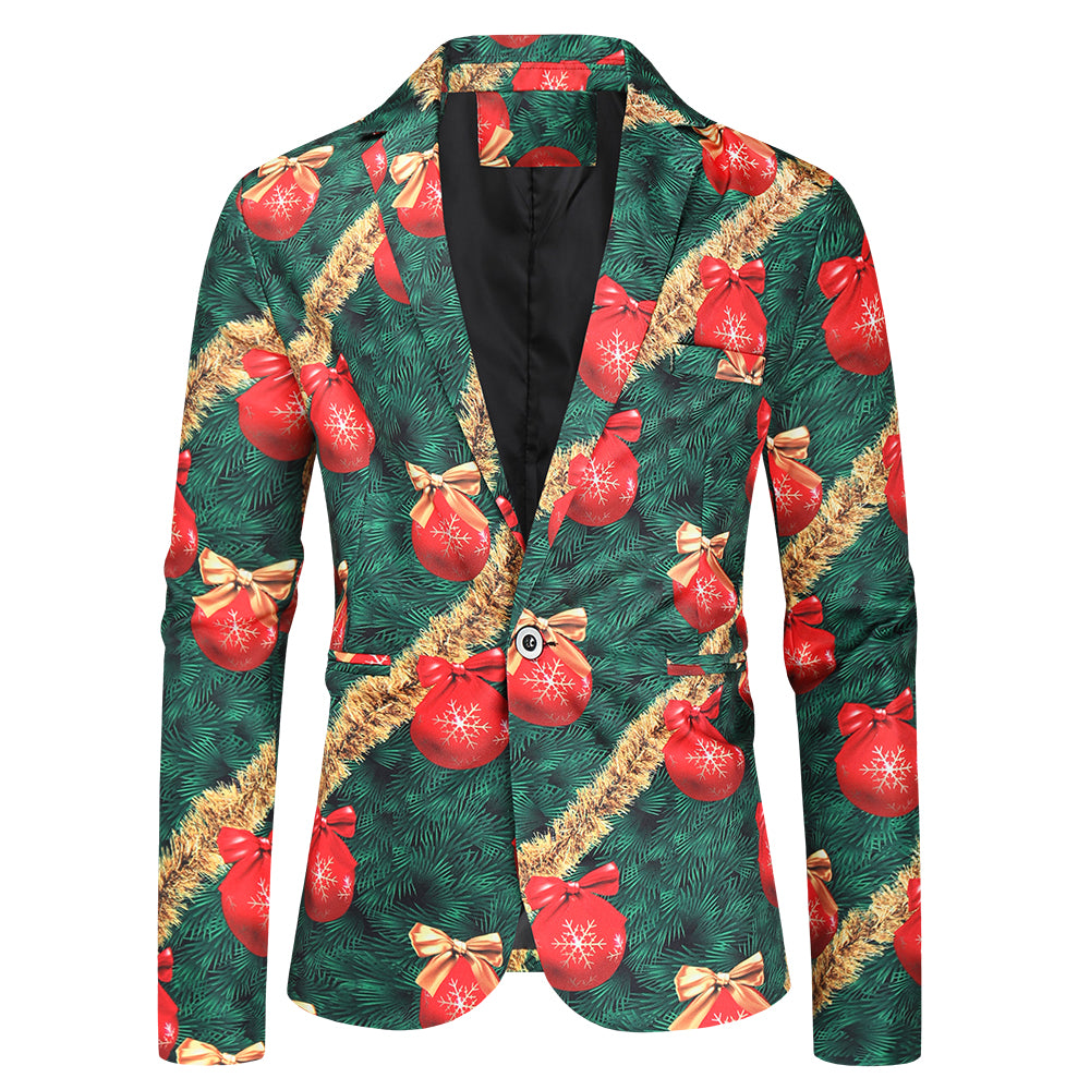 Men's Colorful Printed Blazer #X40 - Blazers | Multicolour / M