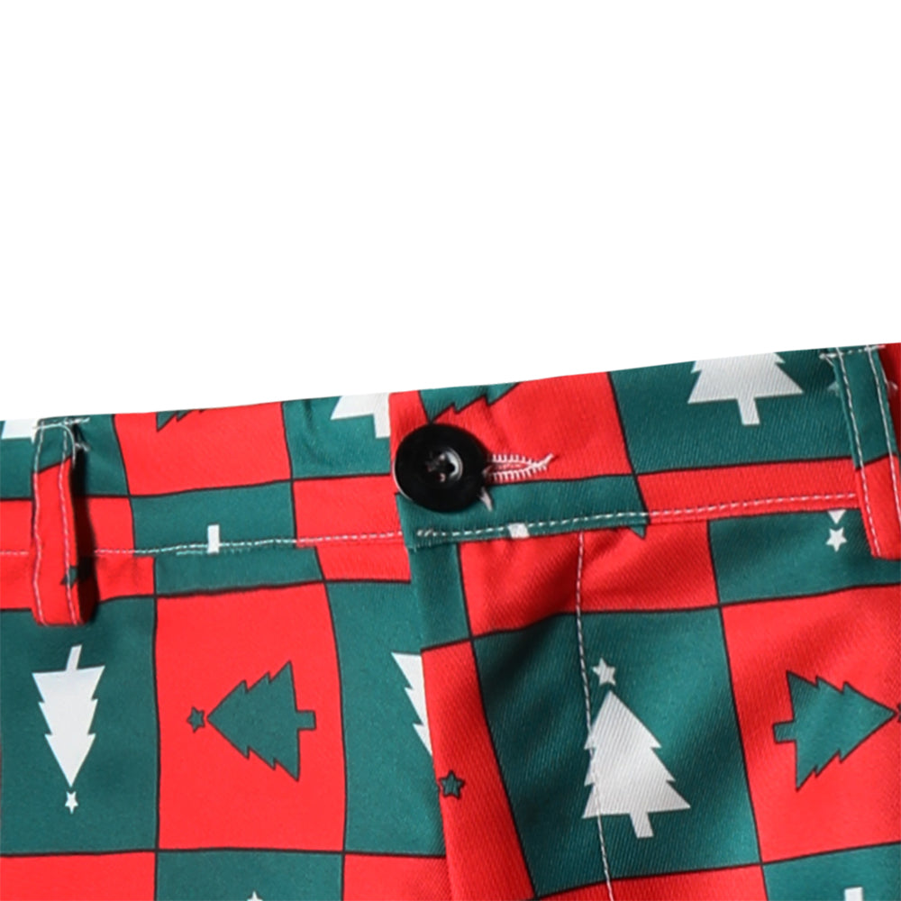 Men's Christmas Plaid Printed Suit #2TZ43 - Suits | Multicolour / M