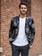 Black Rose Line Suit Set