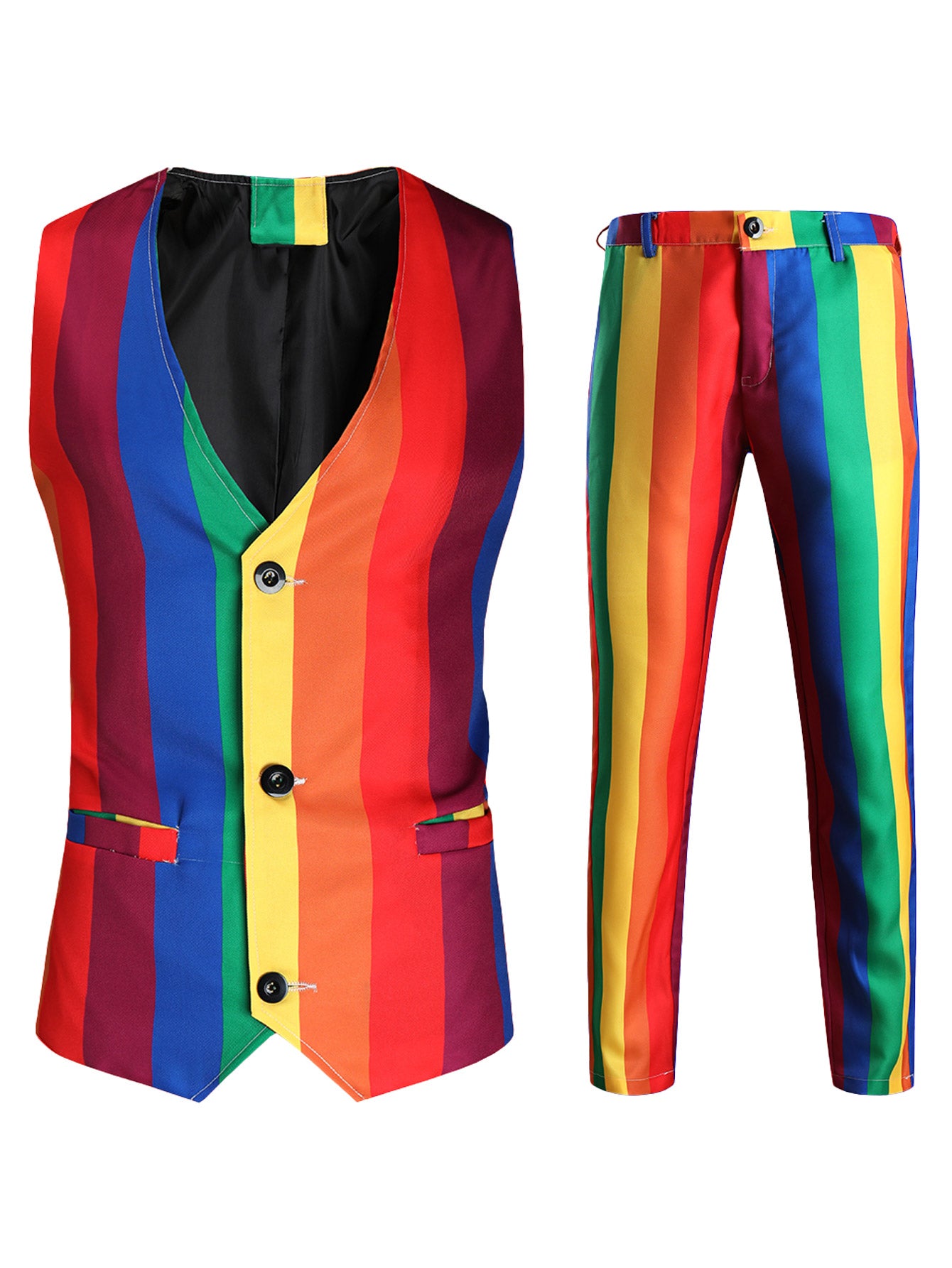 Men's Rainbow Vest Suit - Vests | Rainbow / M