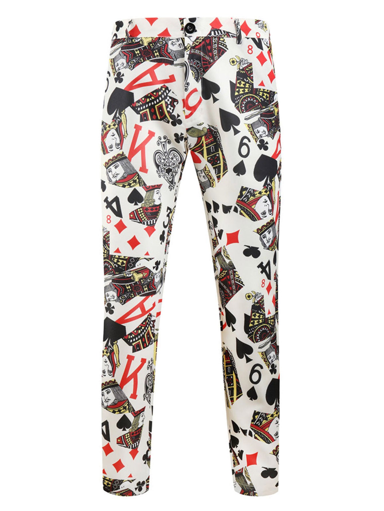 Men's Poker Print Vest Suit - Vests | Multicolour / M
