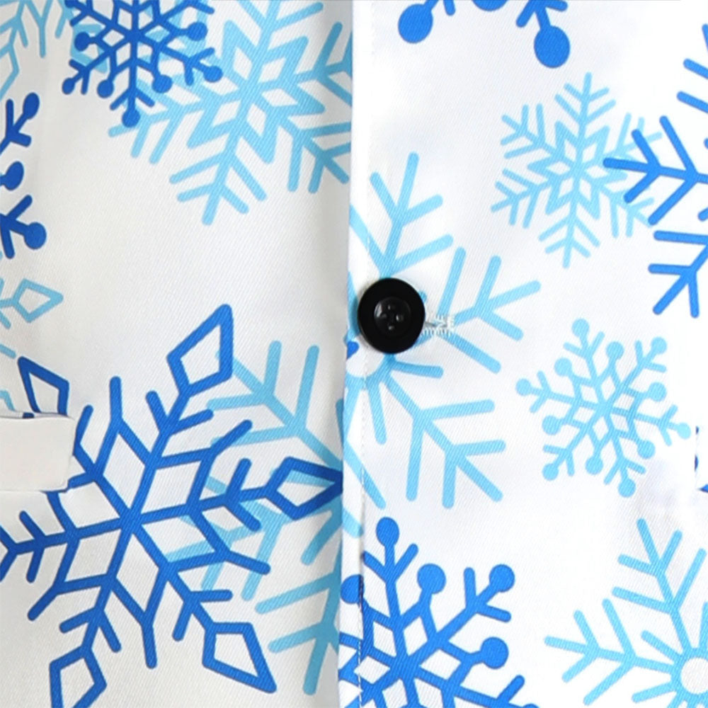 Men's Fresh Snowflake Vest Suit #2TZMK626 - Suits | Blue / M