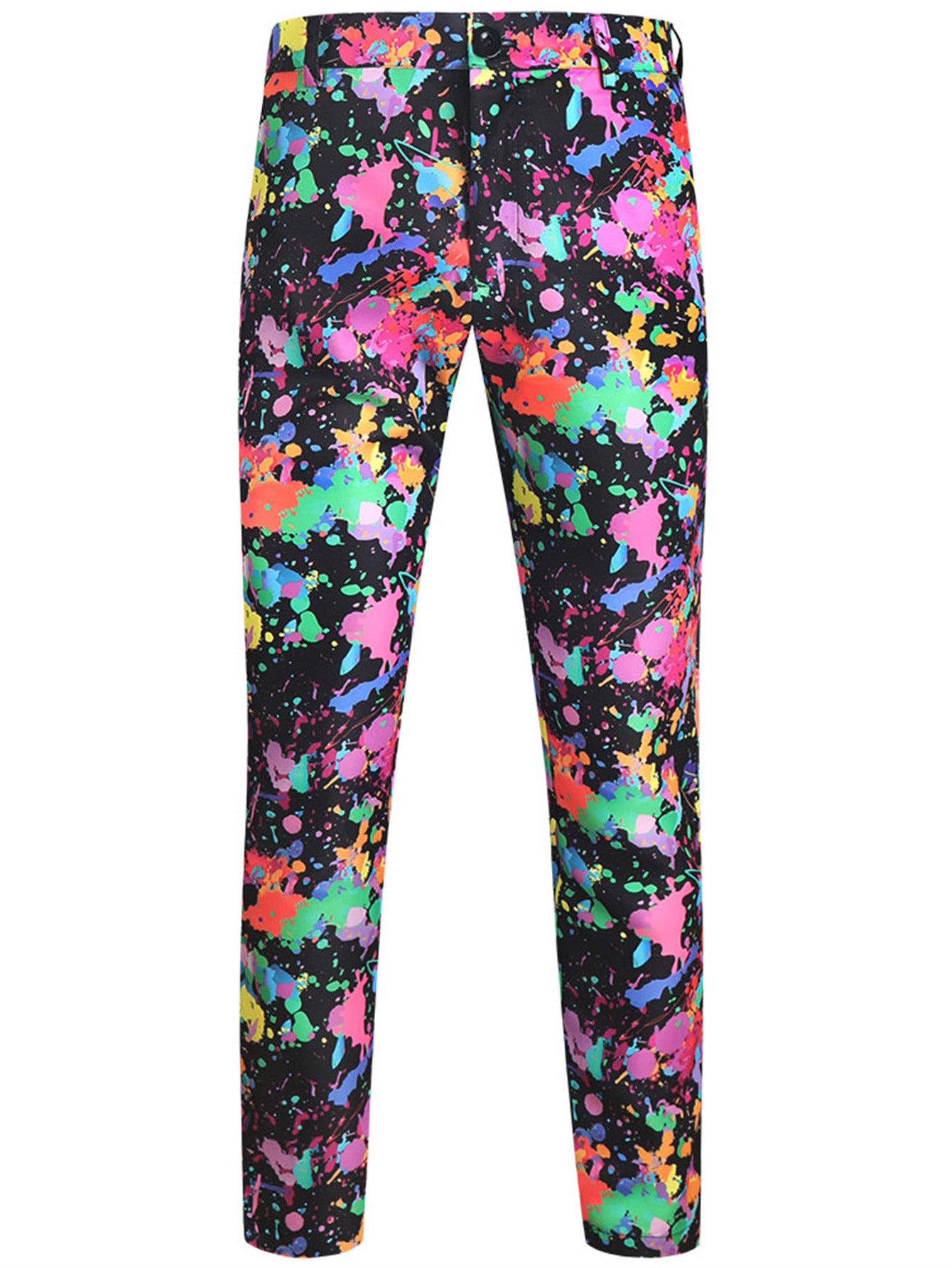 Men's Multicolor Printed Vest Suit - Vests | Multicolour / M