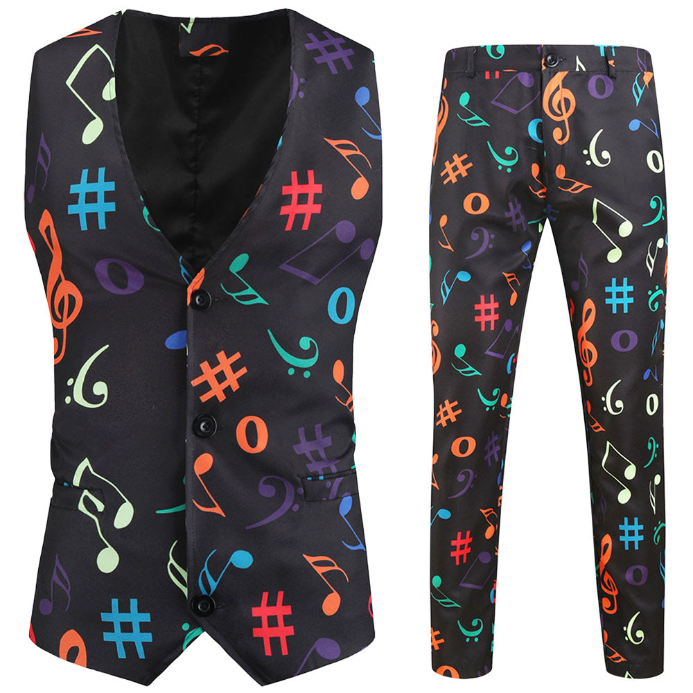 Men's Black Casual Vest Suit - Vests | Black / M