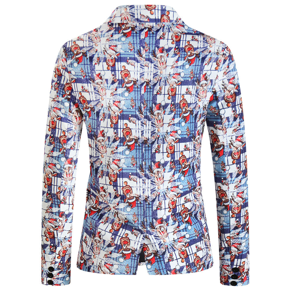 Men's Stylish Printed Blazer #X641 - Blazers | Multicolour / M