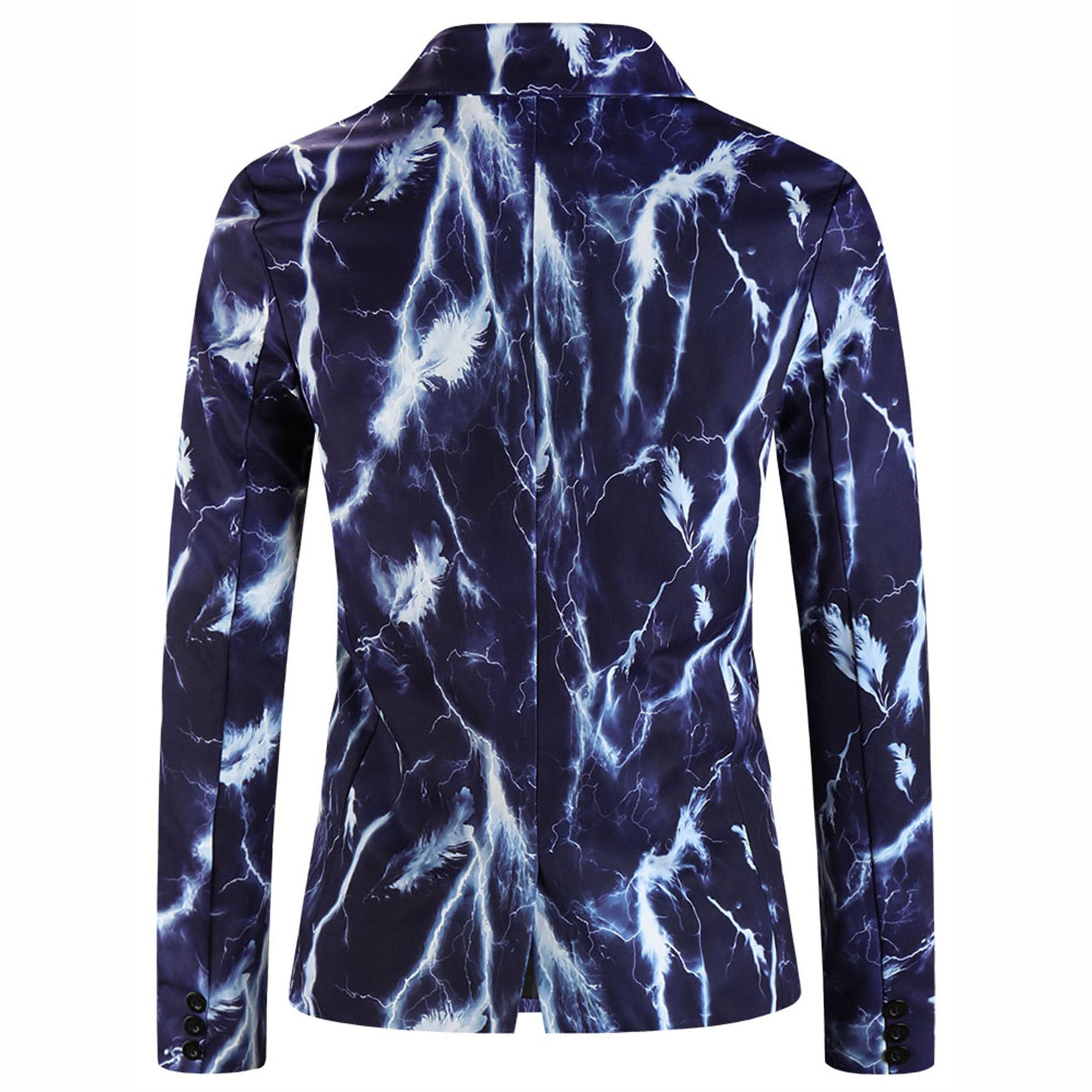 Men's Lightning Print Blazer - Stylish & Comfortable - | Multicolour / M