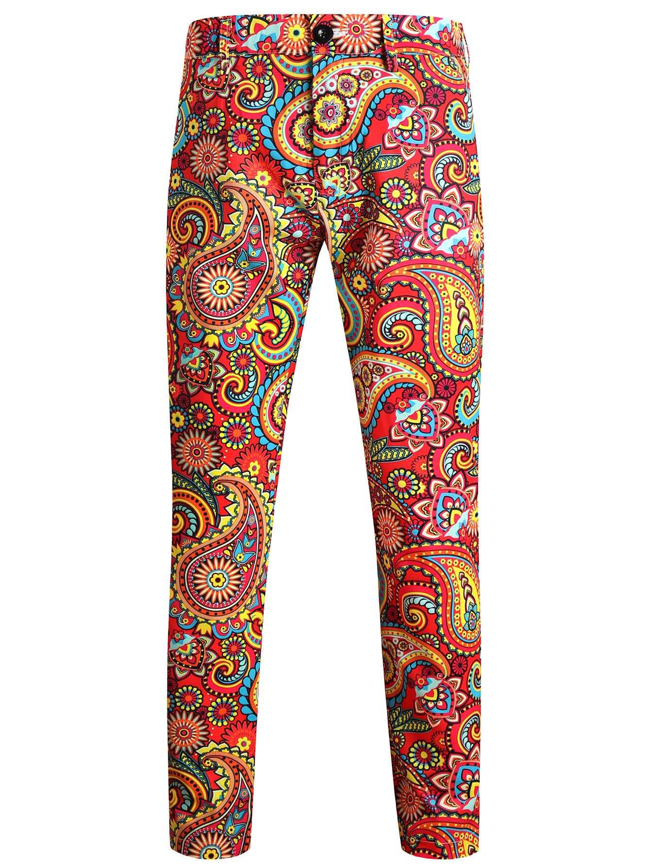 Men's Multicolor Printed Vest Suit - Vests | Multicolor / M