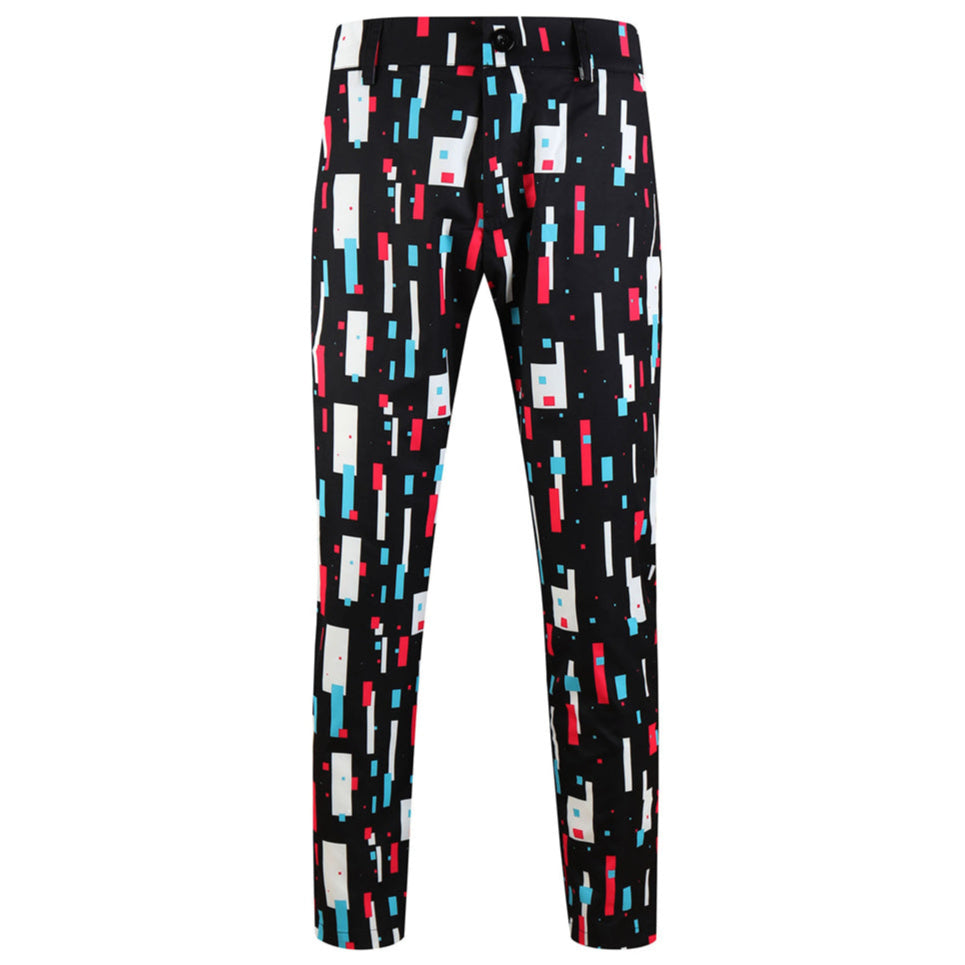 Men's Geometric Block Suit #2TZ-XX1138 - Suits | Multicolour / M