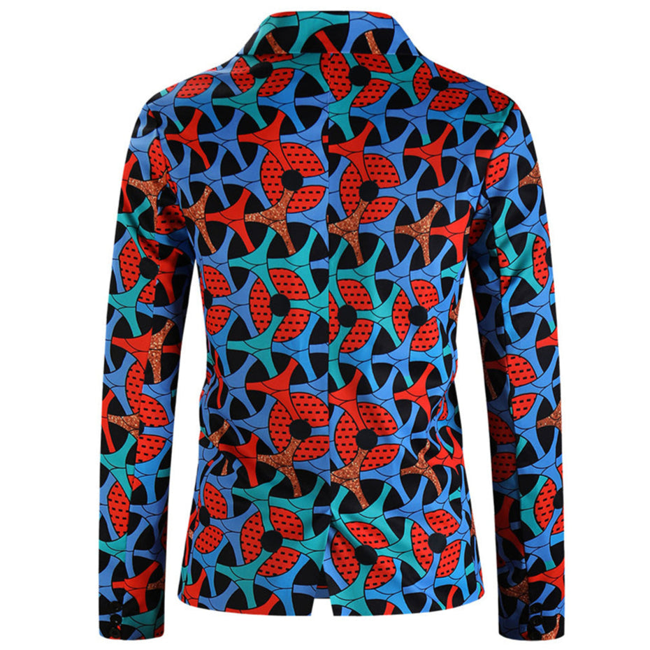 Men's Painterly Print Blazer #X336 - Blazers | Multicolour / M