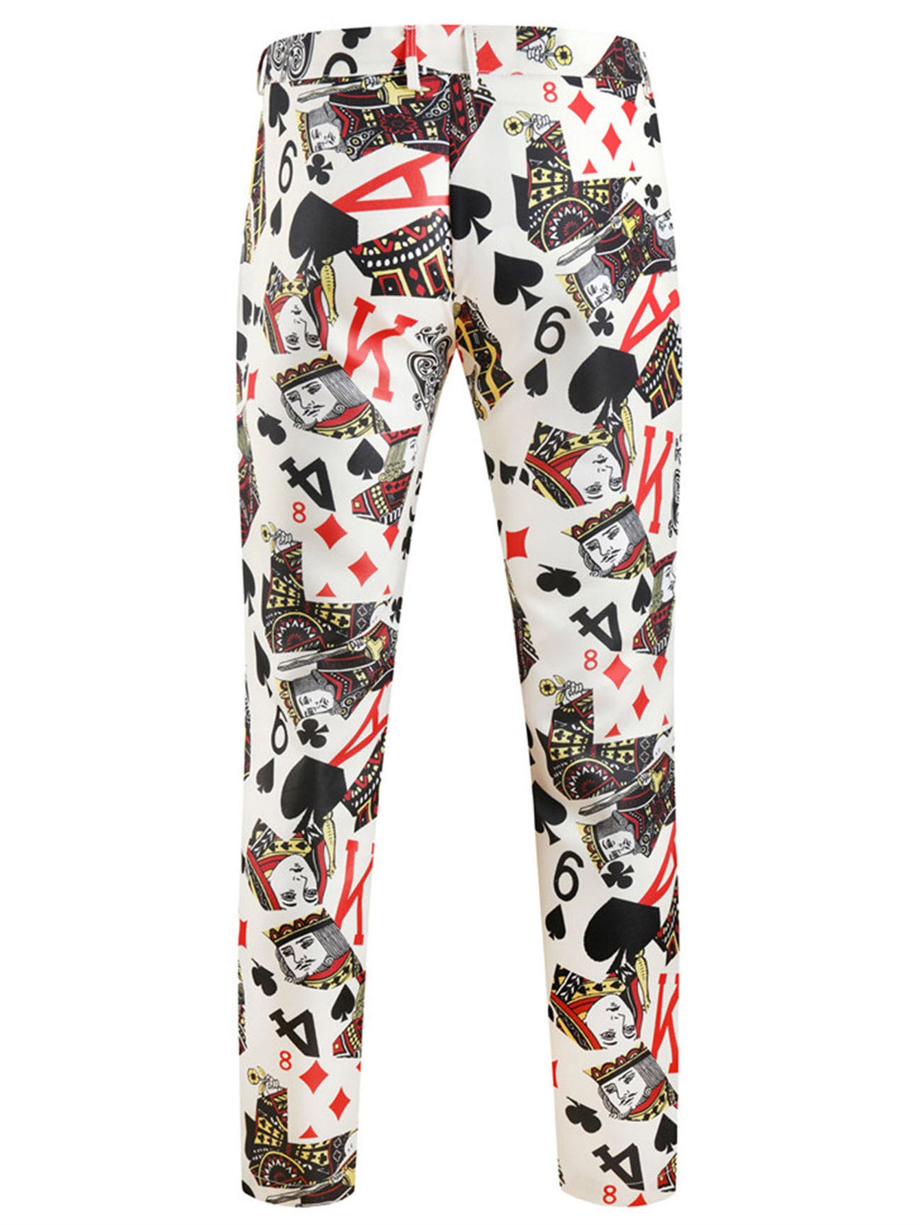 Men's Poker Print Vest Suit - Vests | Multicolour / M