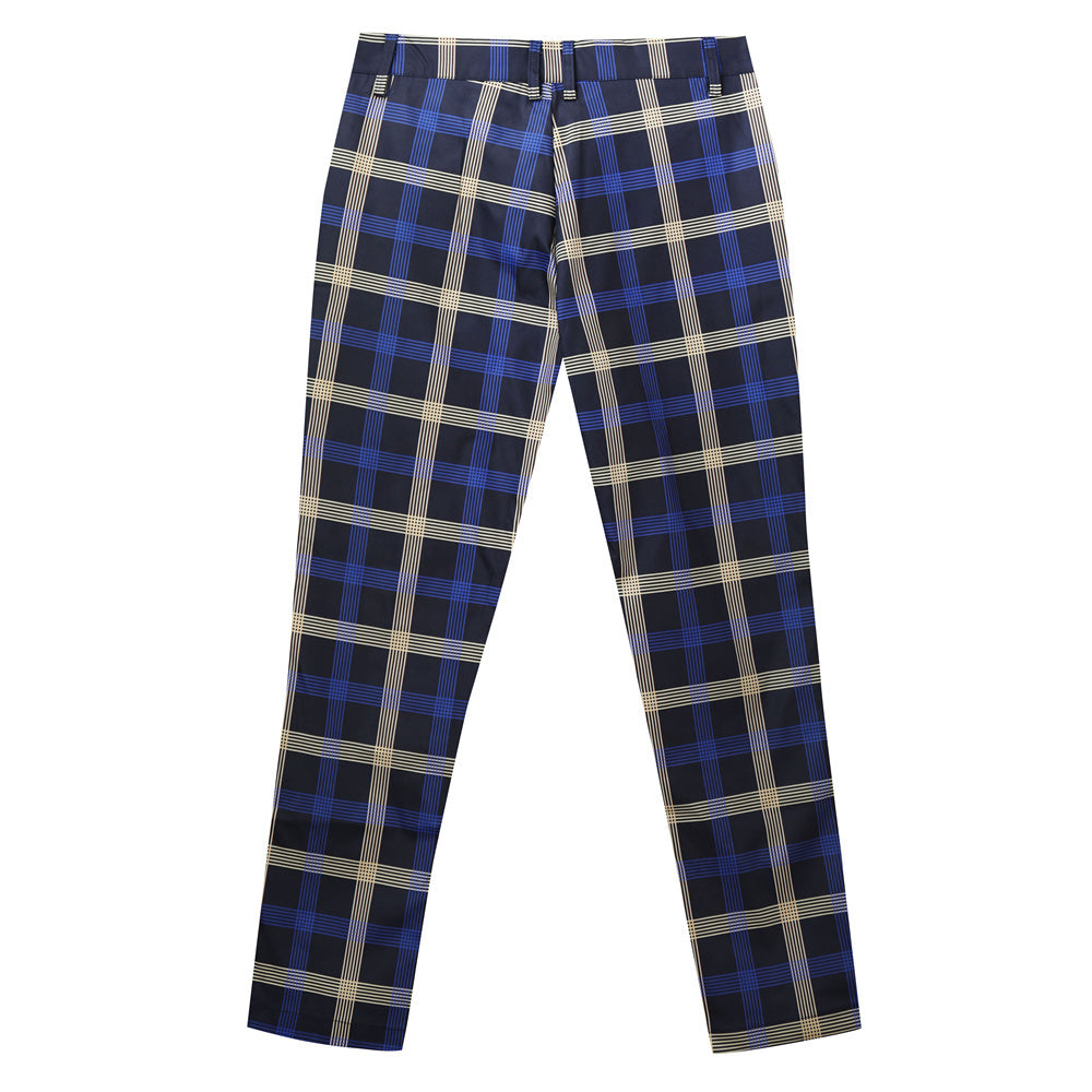Men’s Timeless Check Pants #XK6021 - Pants | Navy Blue / S