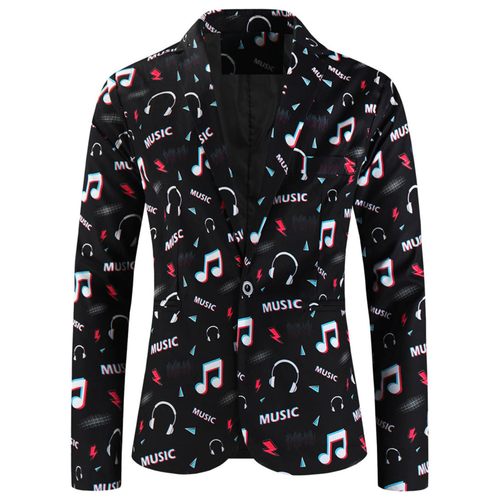 Men’s Melody Print Suit #2TZ-XX1133 - Suits | Multicolour / M