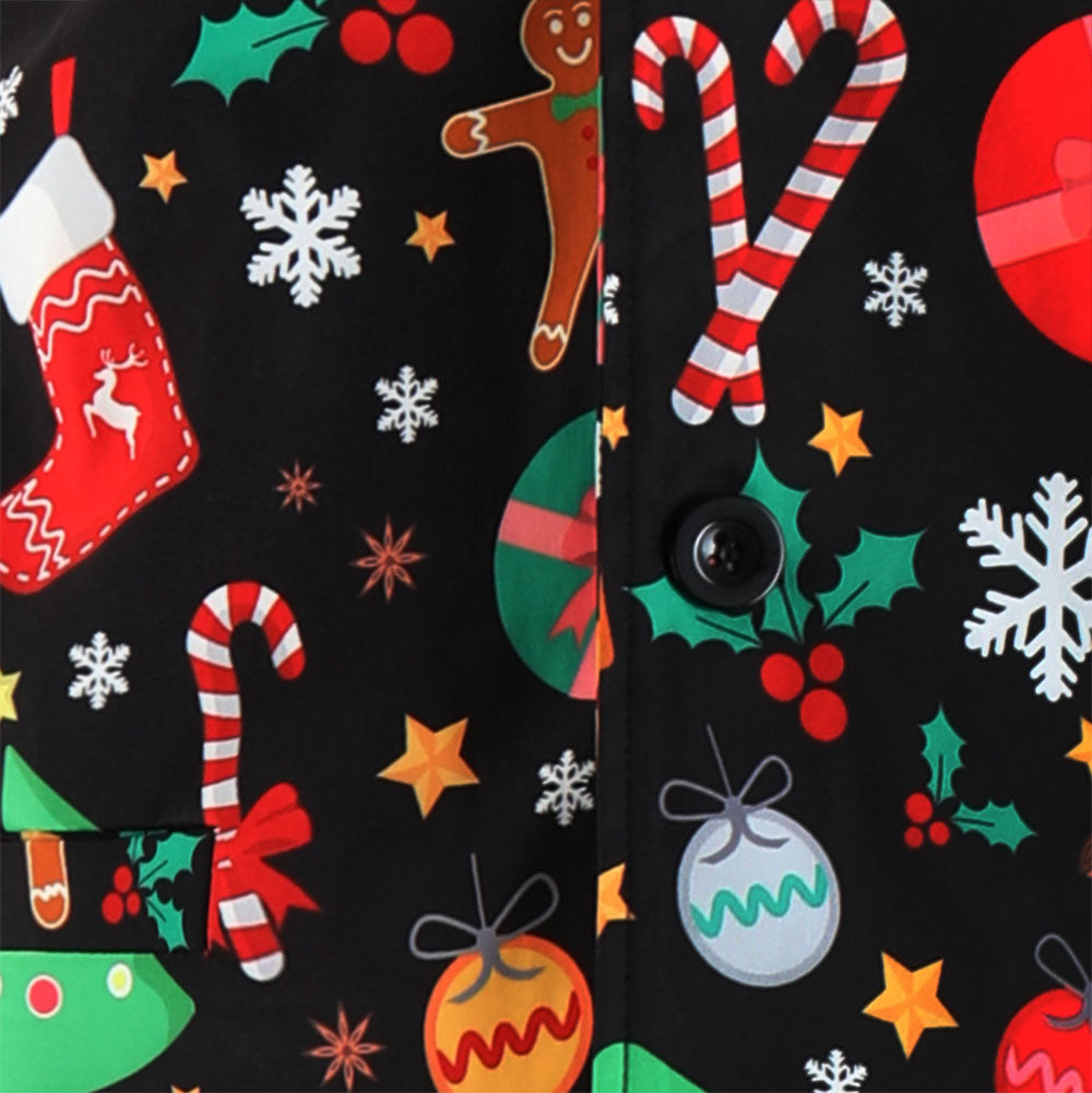 Men's Christmas Printed Vest Suit #2TZMK655 - Suits | Multicolour / M