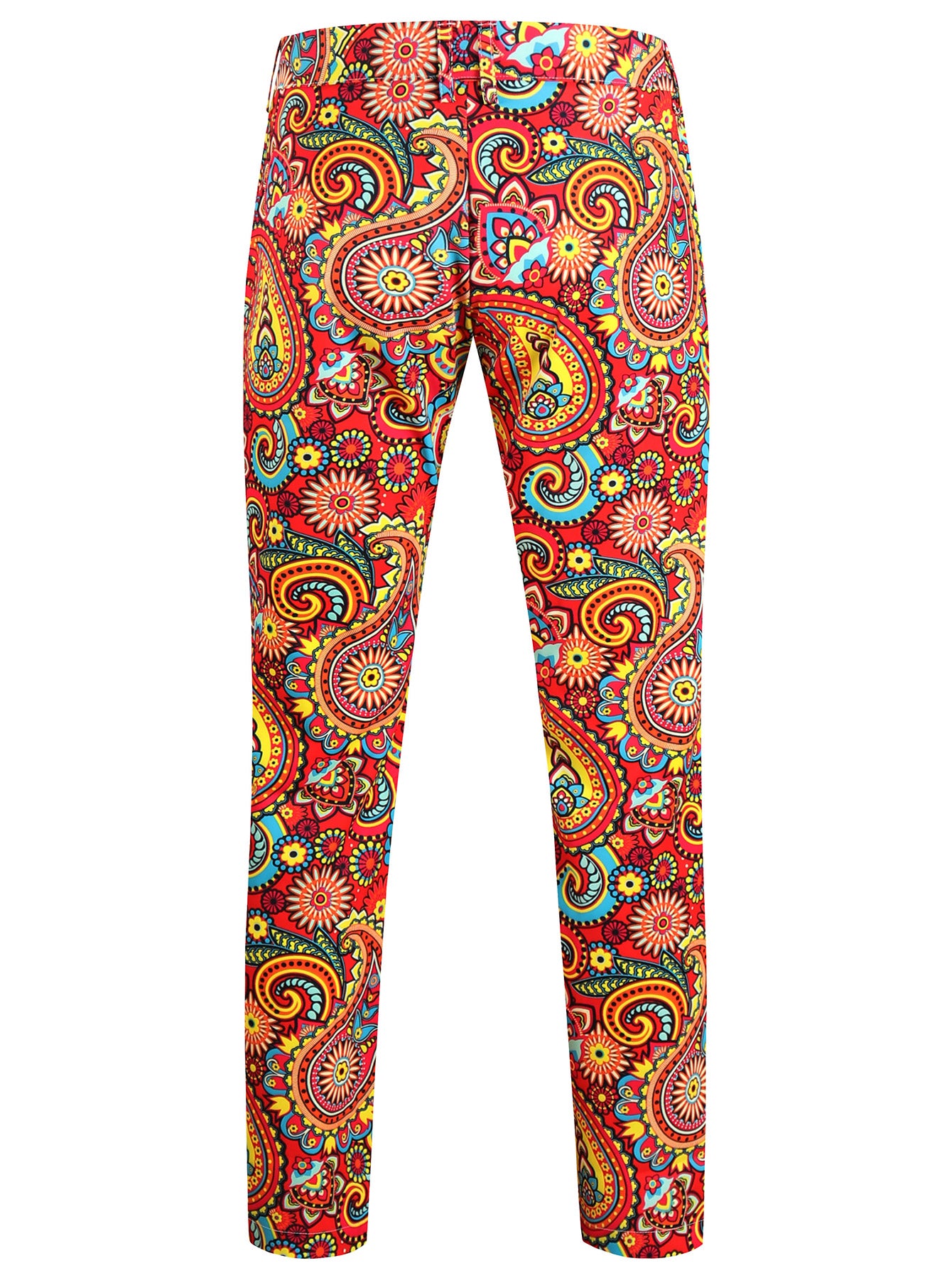 Men's Multicolor Printed Vest Suit - Vests | Multicolor / M