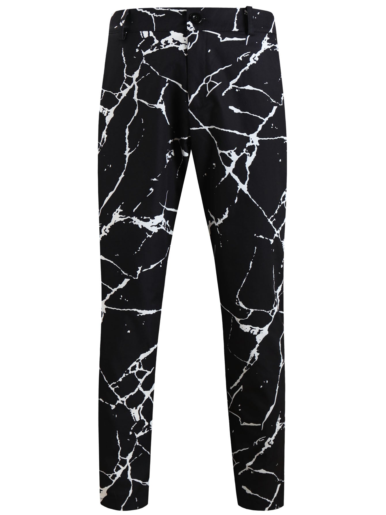 Black Casual Lightning-Print Men's Pants - Pants | Black / M