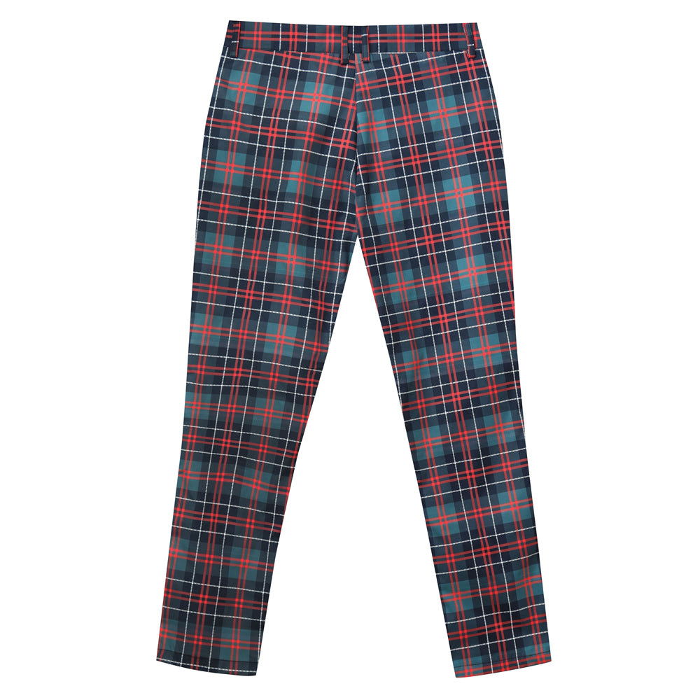 Men’s Check Pants #XK6026 - Pants | Burgundy / S