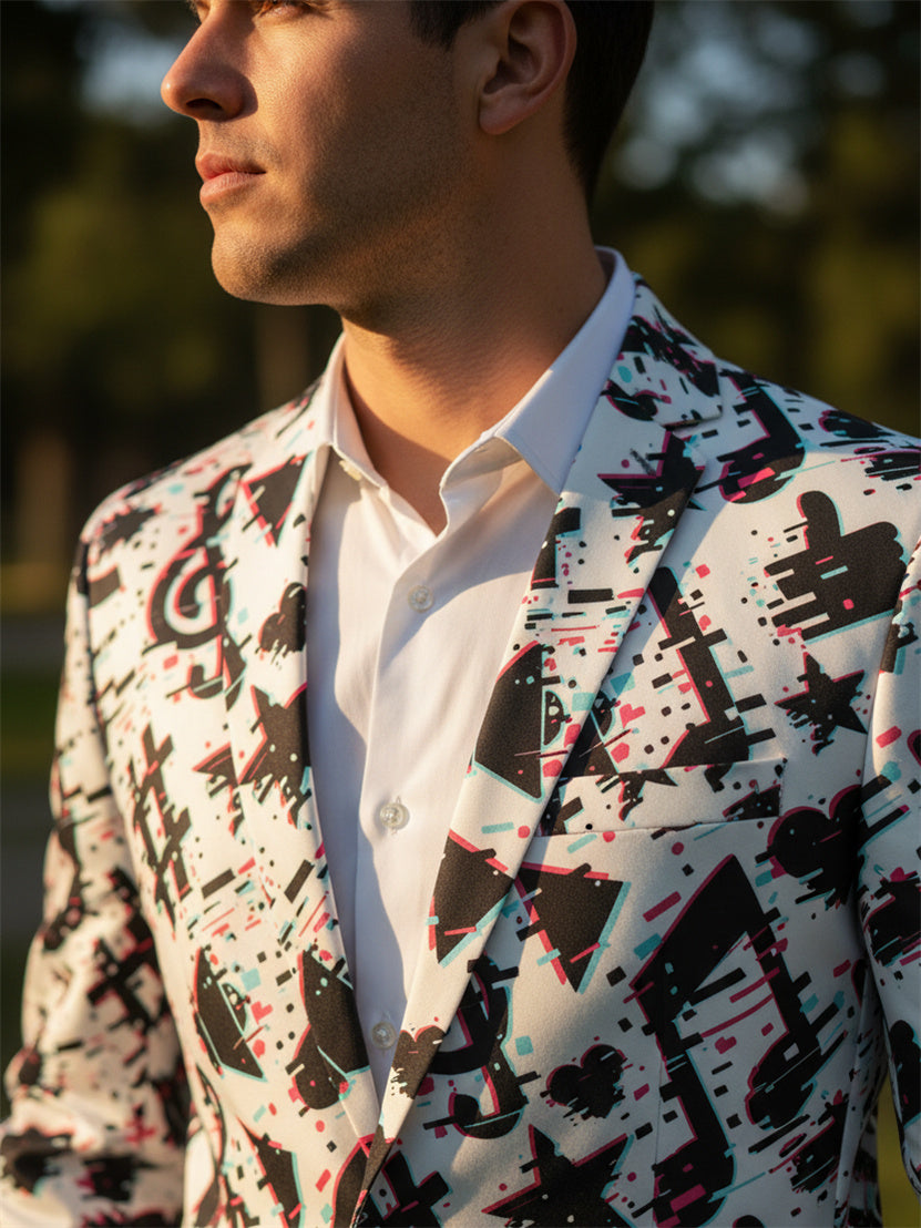 Music Print Suit Set