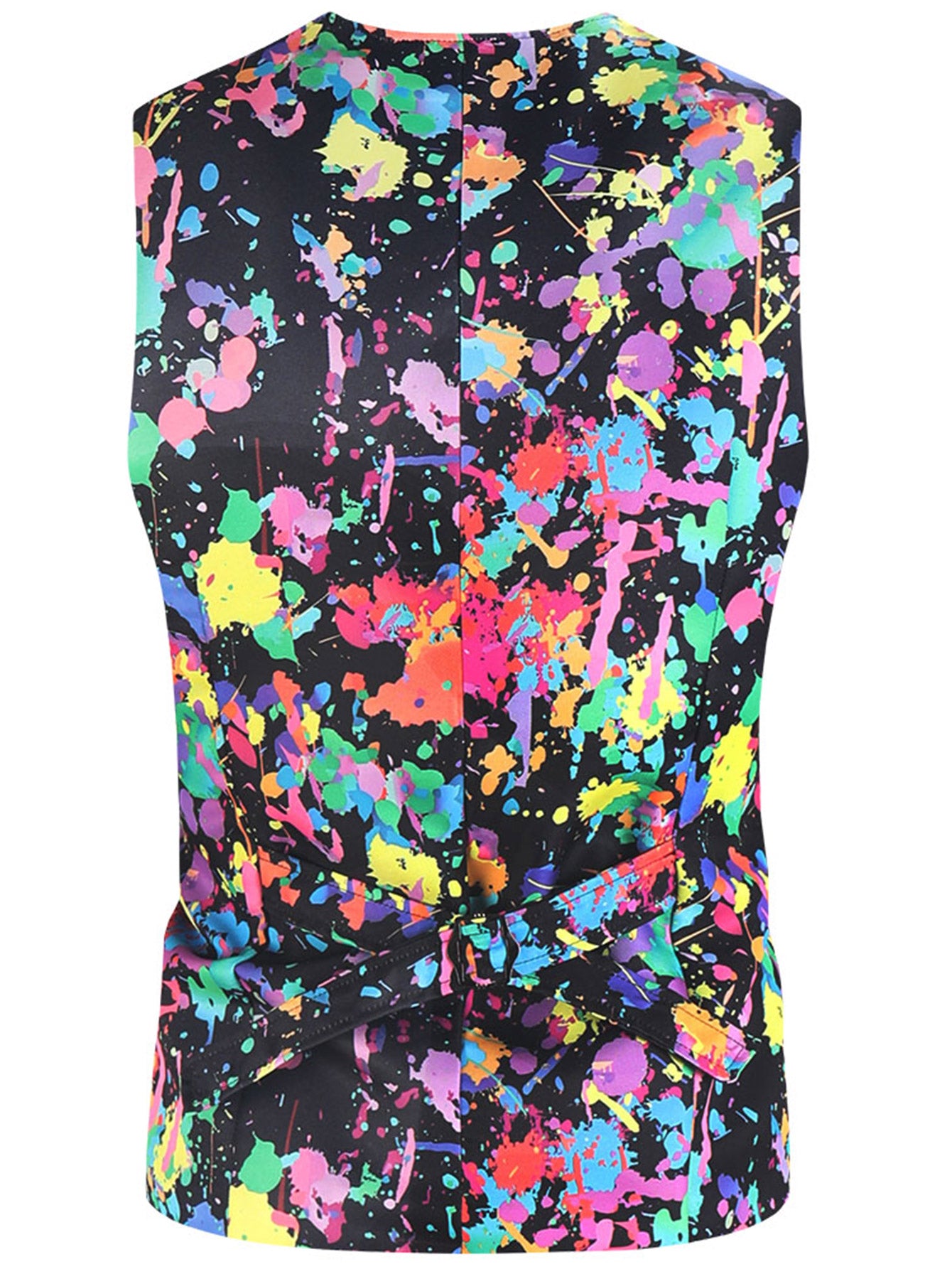 Men's Multicolor Printed Vest Suit - Vests | Multicolour / M