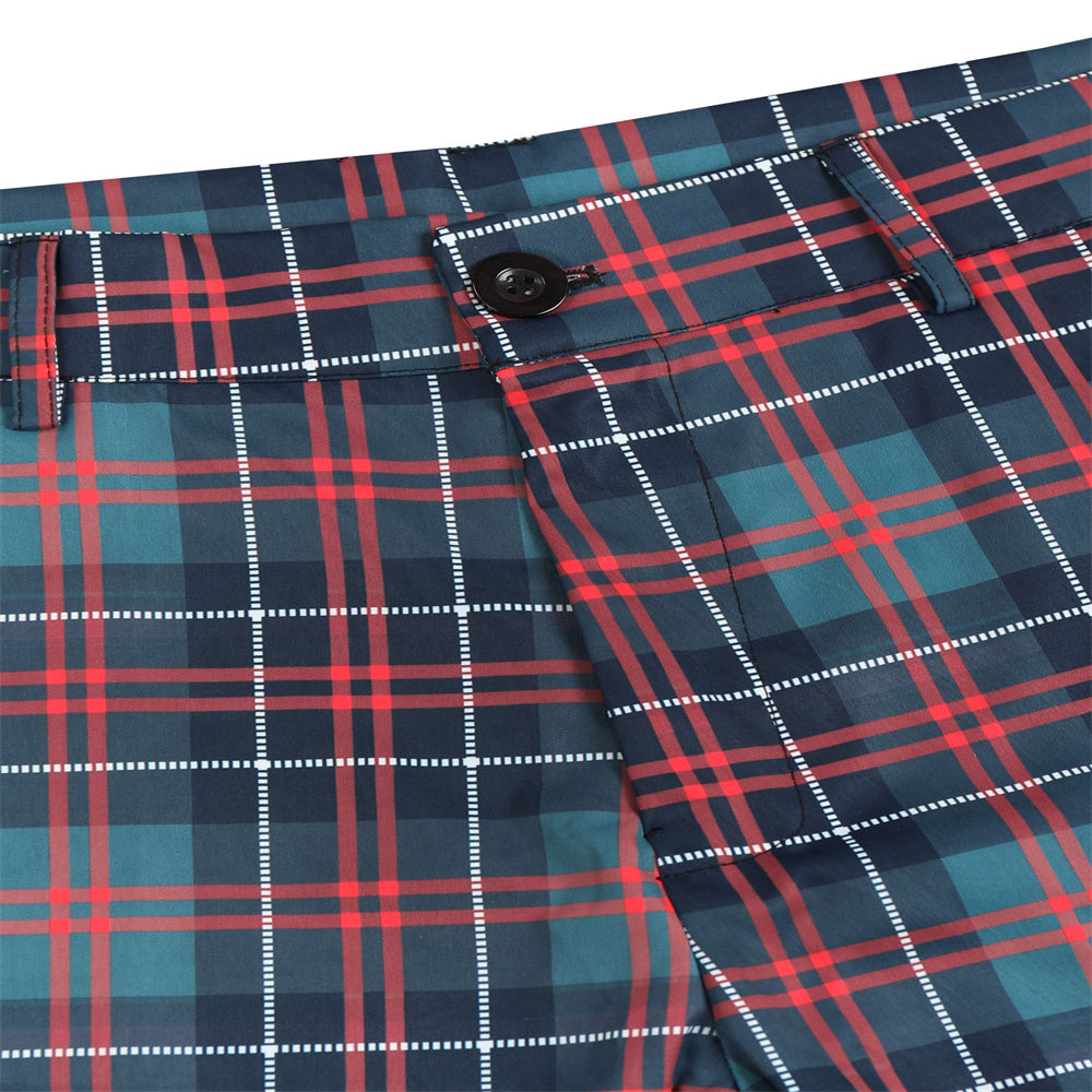 Men’s Check Pants #XK6026 - Pants | Burgundy / S