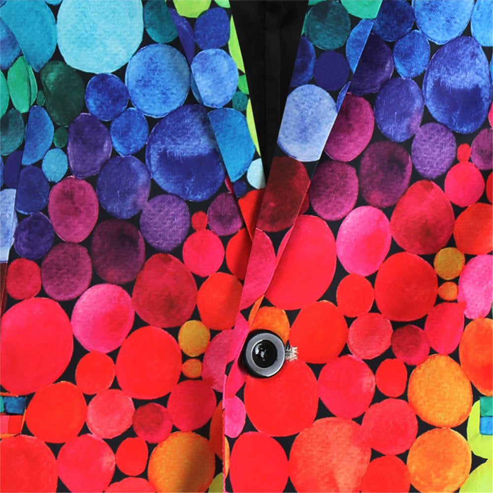 Men's Multi-Color Printed Suit #2TZ234 - Suits | Multicolour / M