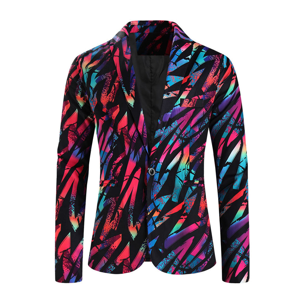 Men's Multicolor Print Blazer #X1212 - Blazers | Multicolour / M