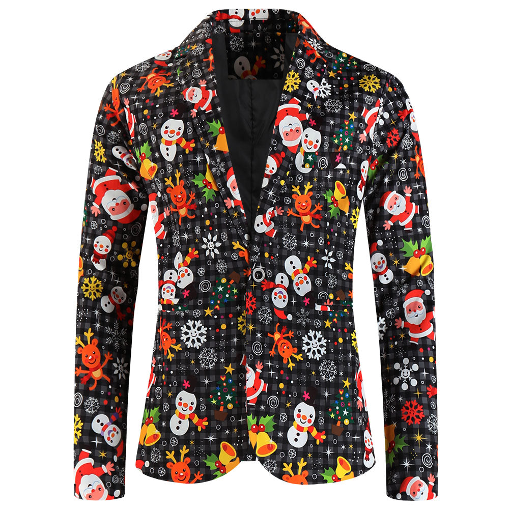 Men's Colorful Print Blazer #X660 - Blazers | Multicolour / M