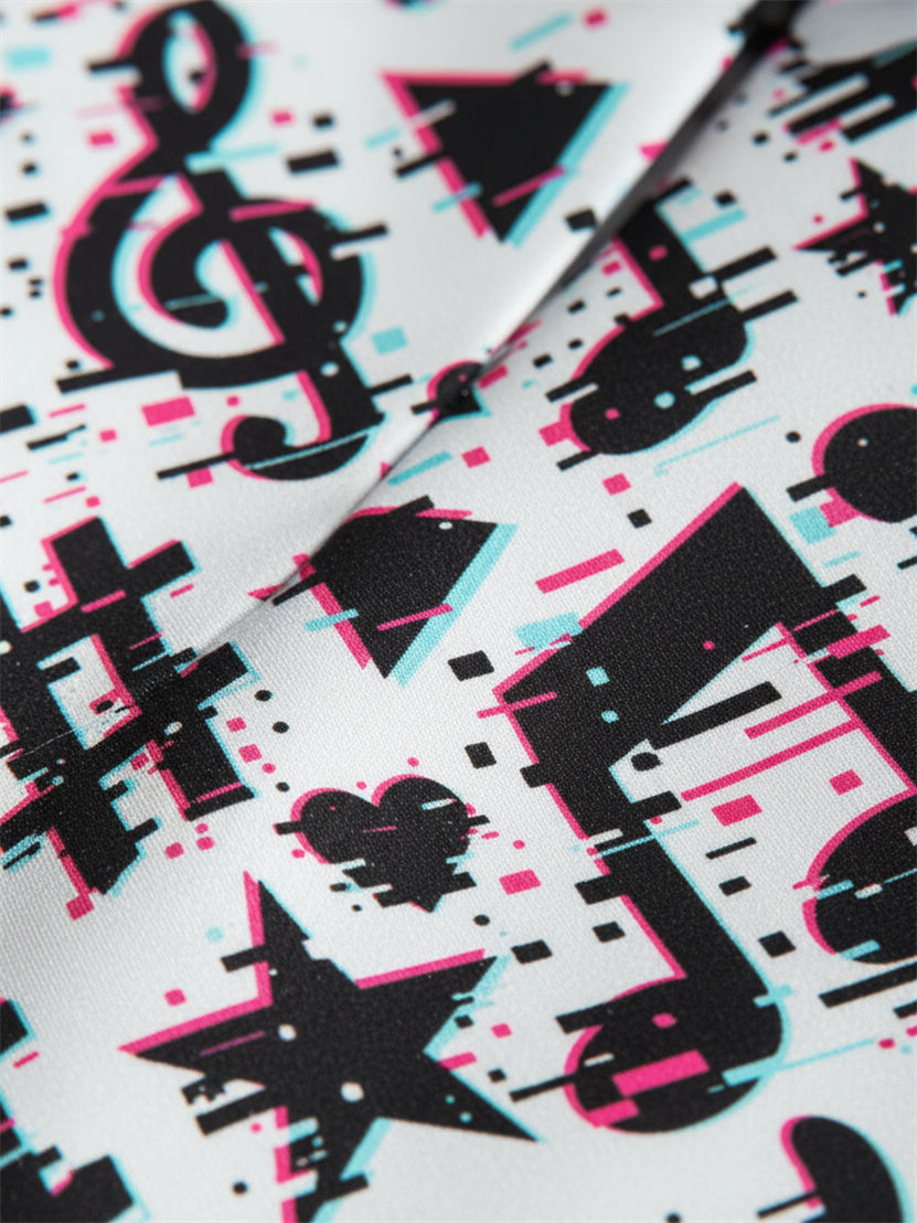 Music Print Suit Set