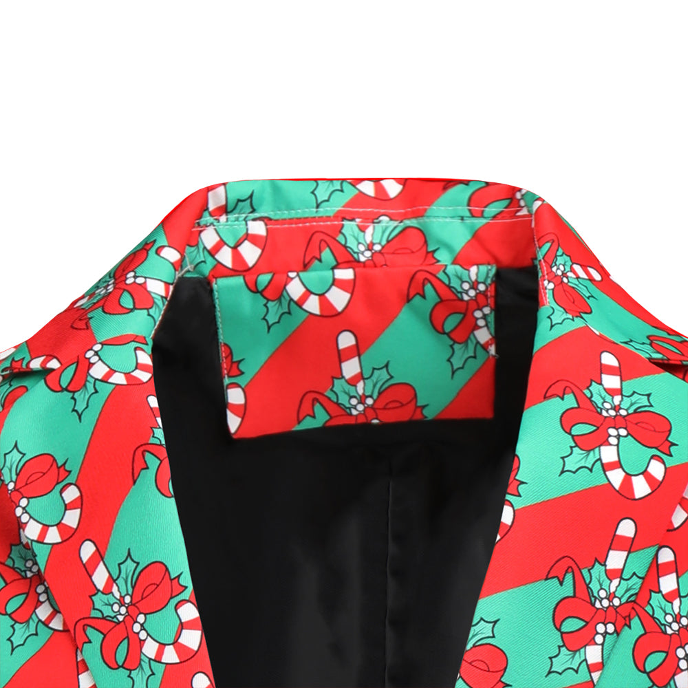 Men's Colorful Christmas Print Blazer #X45 - Blazers | Multicolour / M