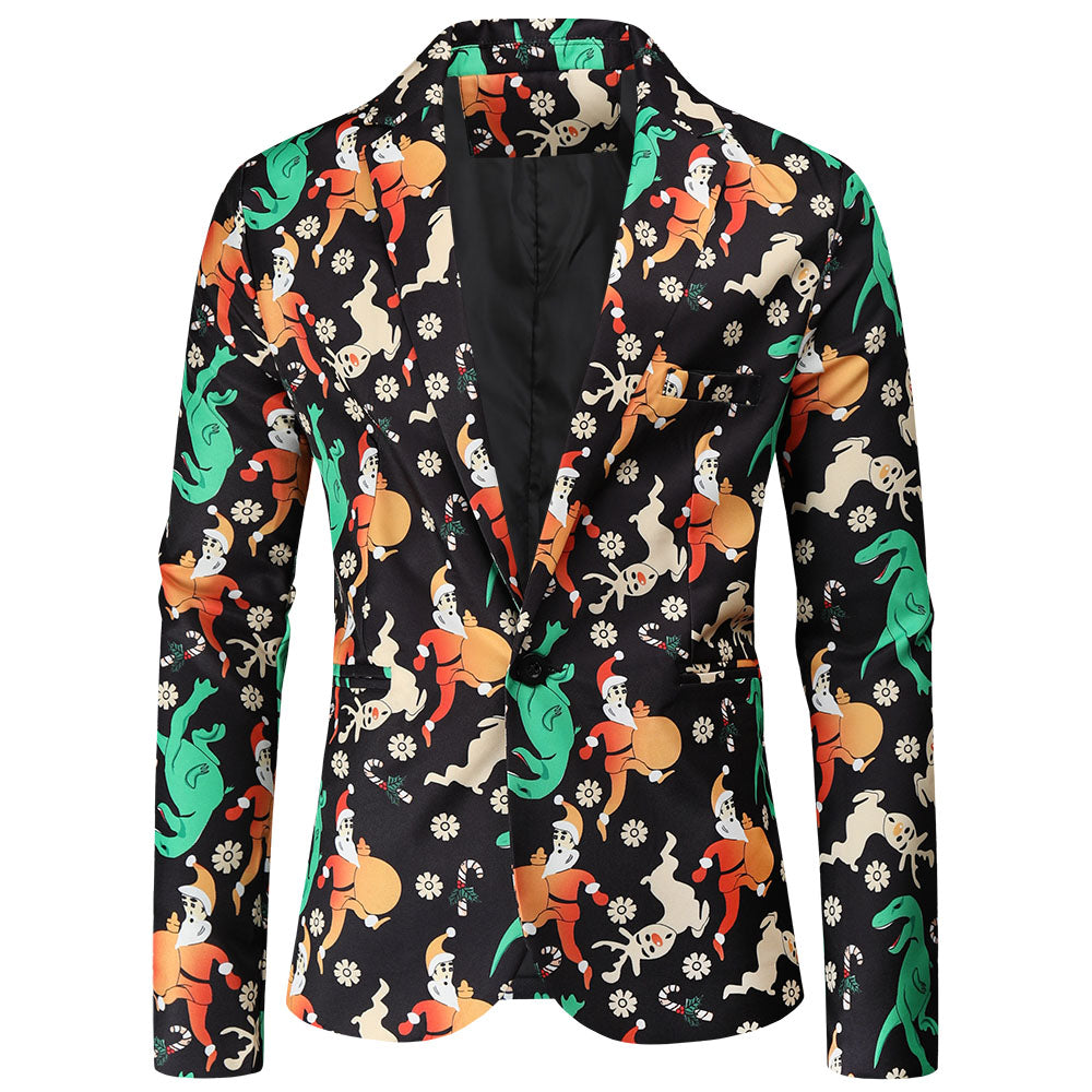 Men's Colorful Printed Blazer #X49 - Blazers | Multicolour / M