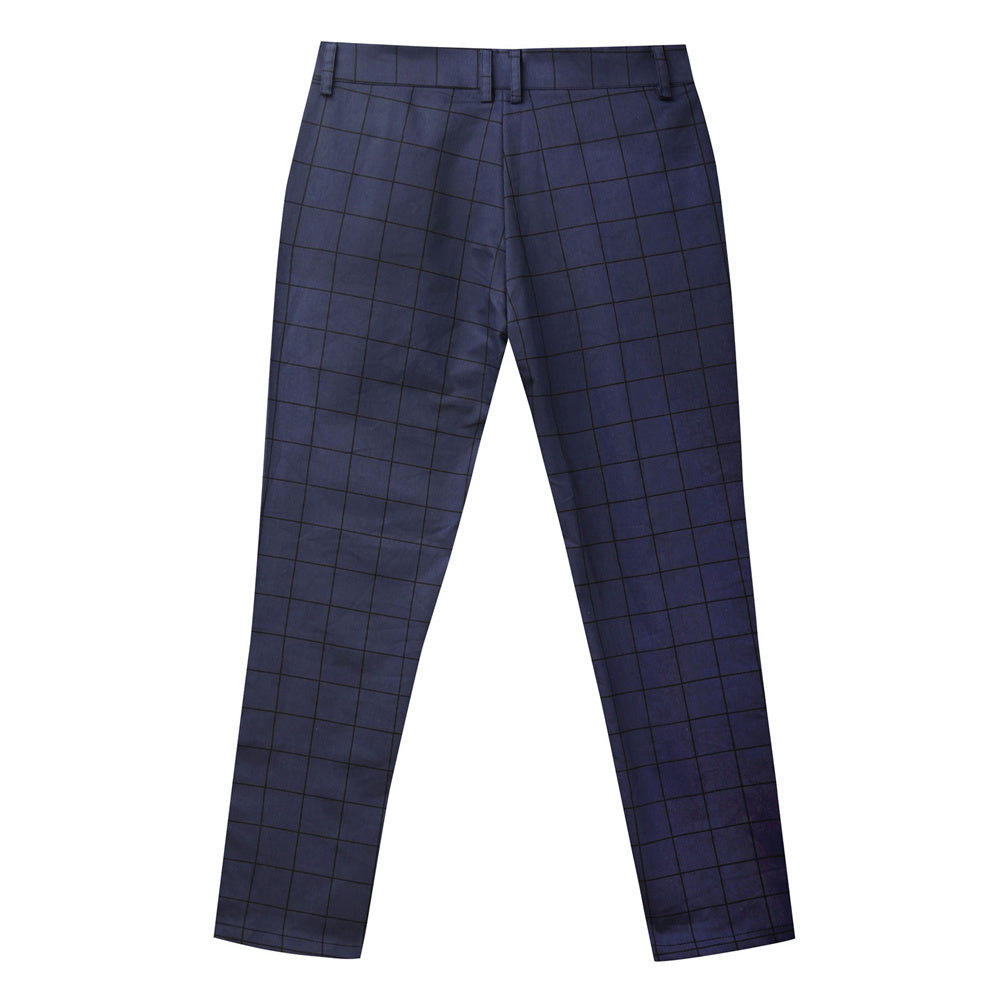 Men's Elegant Plaid Pants #XK6001 - Pants | White / S