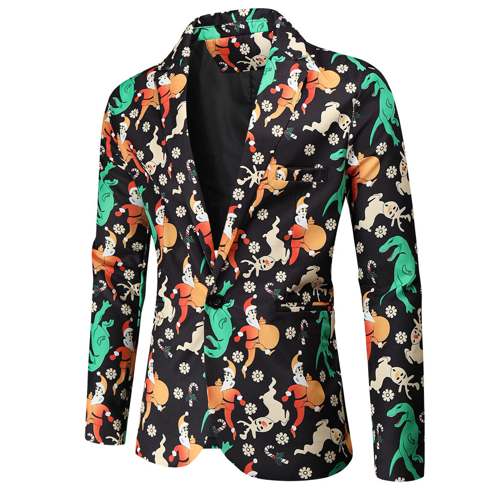 Men's Colorful Printed Blazer #X49 - Blazers | Multicolour / M