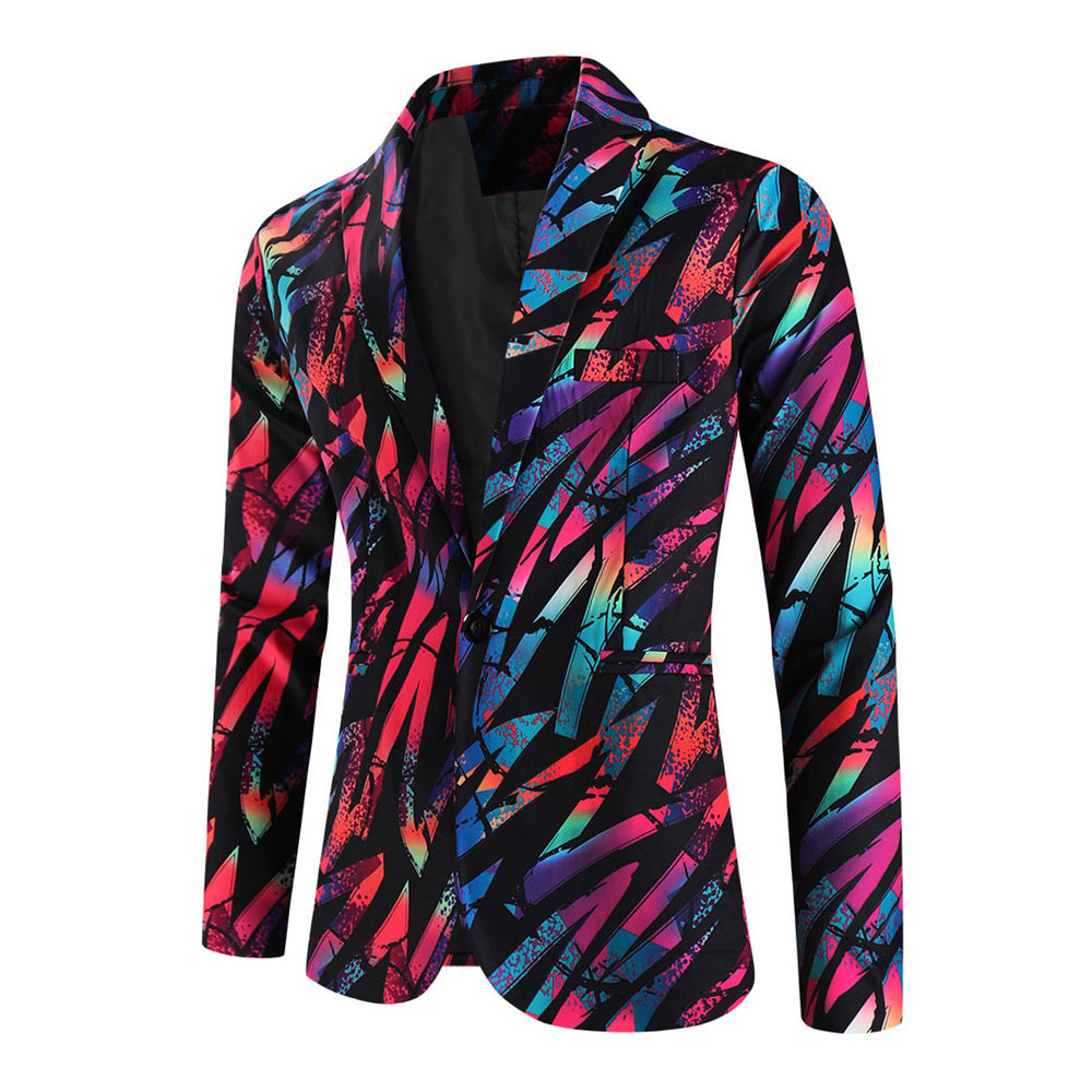 Men's Multicolor Print Blazer #X1212 - Blazers | Multicolour / M