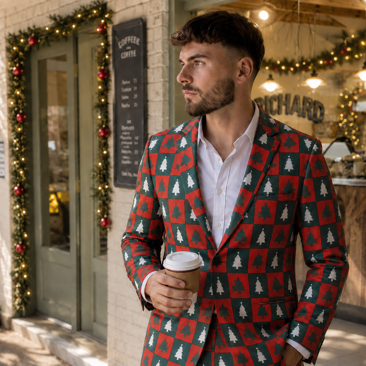 Christmas Tree Printed Suit