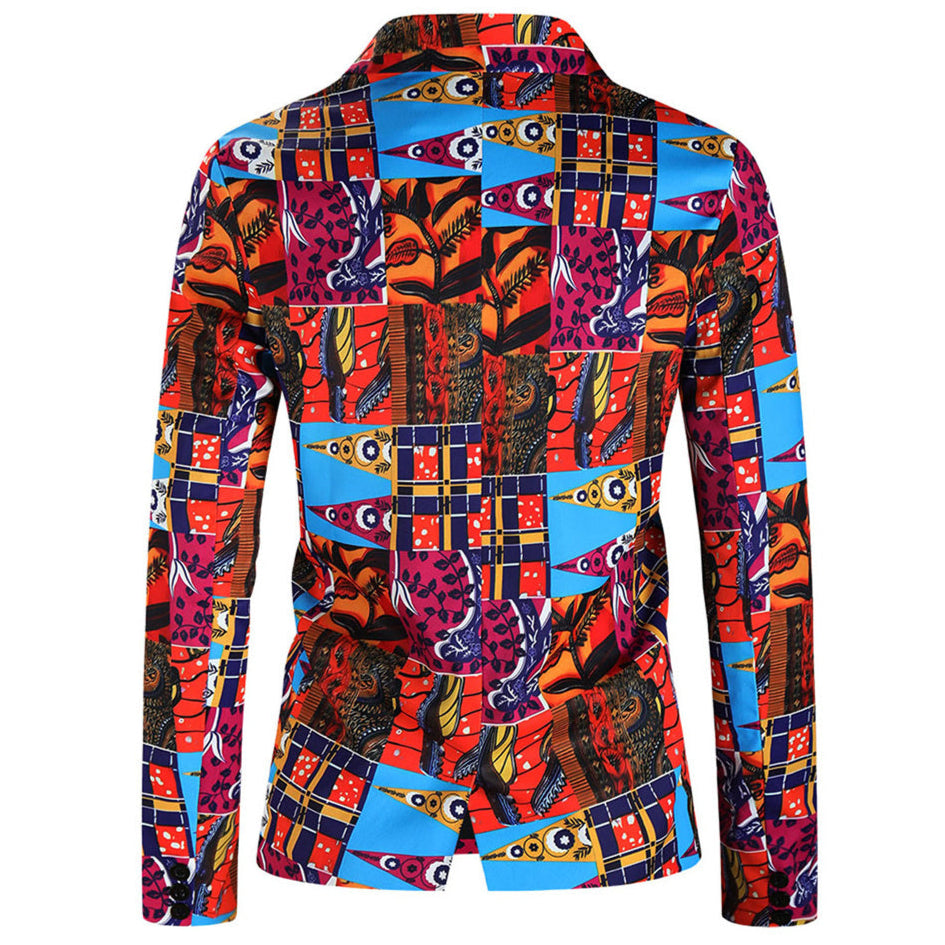 Men's Colorful Trendy Printed Blazer #X318 - Blazers | Multicolour / M