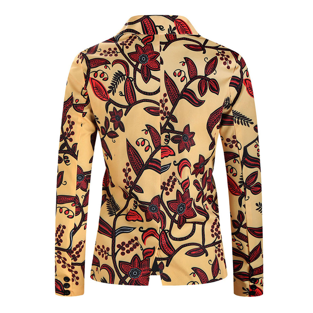 Men's Foral Print Blazer #X324 - Blazers | Multicolour / M