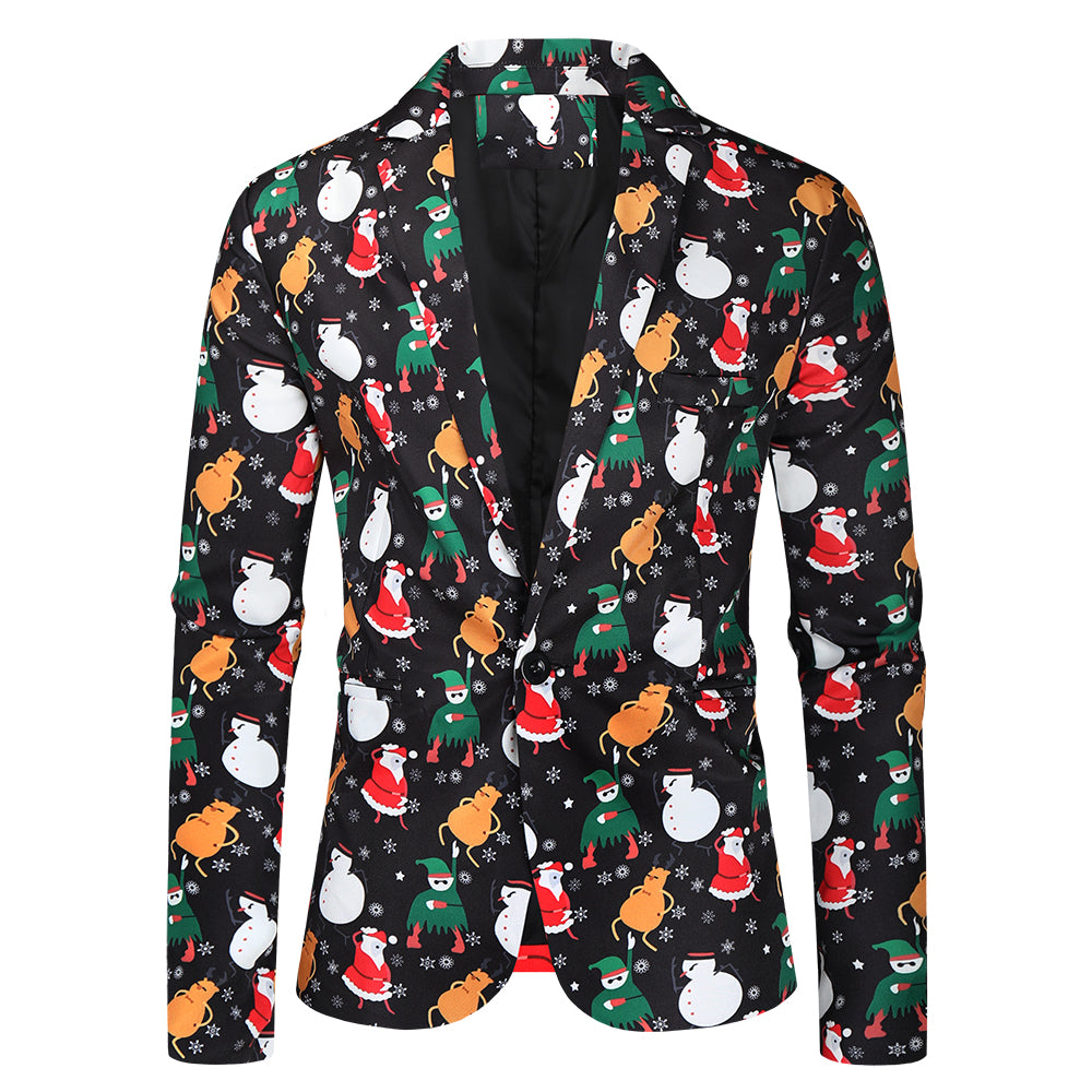 Men's Colorful Printed Blazer #X41 - Blazers | Multicolour / M